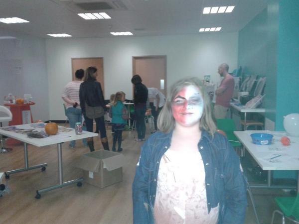 Having fun at Halloween in our community room:-) <a href="/AndyWoolfenden/">Andrew Woolfenden</a> <a href="/XDebbieBrooksX/">Debbie Misselbrook</a>