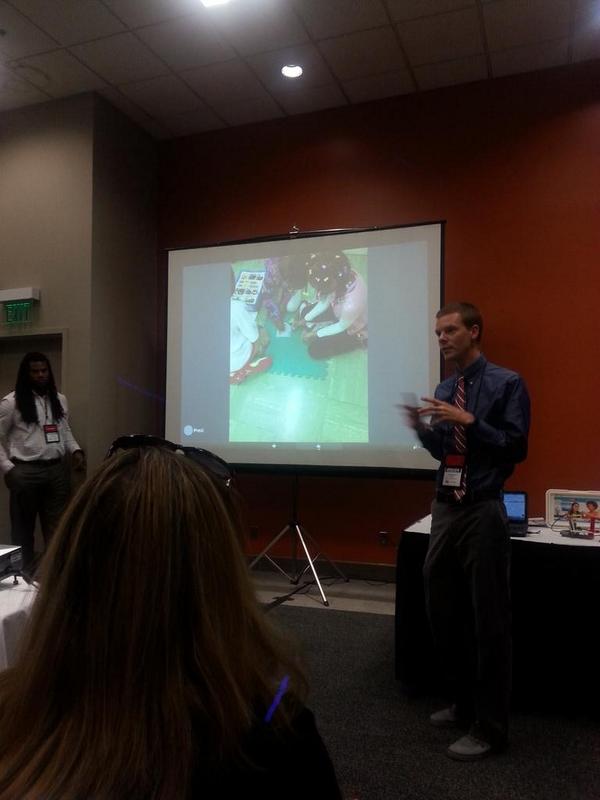 Schweikartd's tweet image. They are talking about the builds not what&apos;s happen at lunch #edtech2014