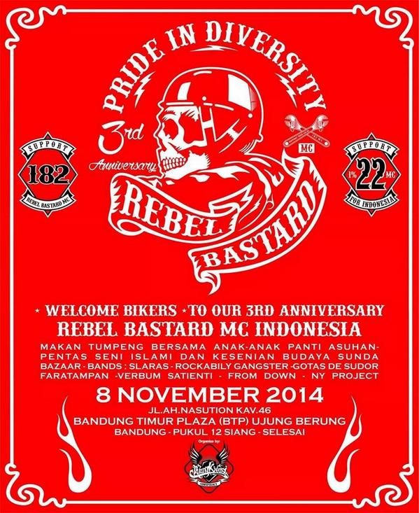 With Respect for <a href="/AndjingEdan_ID/">ANDJING EDAN M.C.</a>  : 3rd Anniversary RBMC! 8 November 2014 at Bdg Timur Plaza #PrideInDiversity