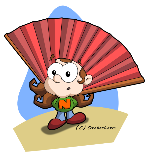 Orebert's tweet image. - Noa, ¿de qué quieres que te disfrace en Halloween?
- De abanico