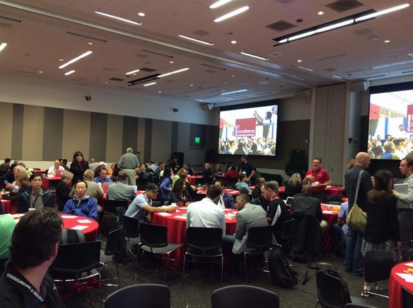 itunconf's tweet photo. Unconference attendees unsettling in. #itunconf http://t.co/EAvtJZORTz