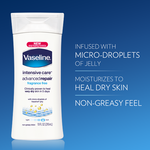 All the healing your dry skin needs in one bottle. #Vaseline
