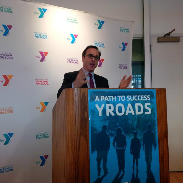 NYCEDC's tweet photo. .@ericgertler: EDC strives to help young NYers turn today's realities into tomorrow's possibilities. #YRoads @ymcanyc http://t.co/9UejBKaKtc