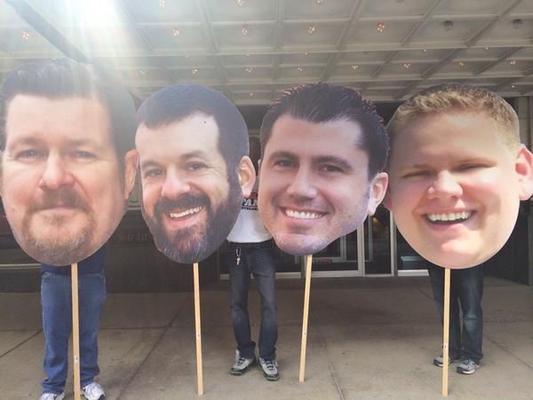 923TheFan's tweet image. Look out for these familiar faces during #Cleveland TV live shots across networks tonight #StormTheLand #AllForCLE