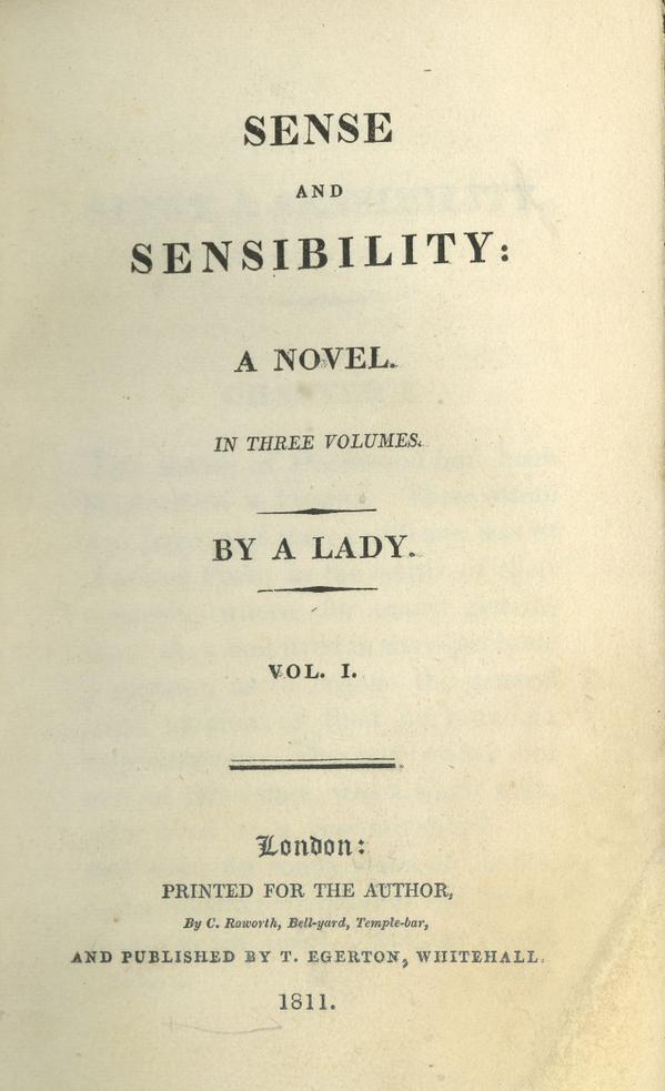 HarperCollins's tweet photo. On this date in 1811, Jane Austen's first novel, Sense and Sensibility, was published. http://t.co/sY18x77QJC http://t.co/Xn3IGIzIpw