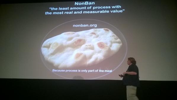 sebrose's tweet photo. Nonban: the least amount of process that has measurable value @davidhussman #abe14 http://t.co/6TItwMpq5J