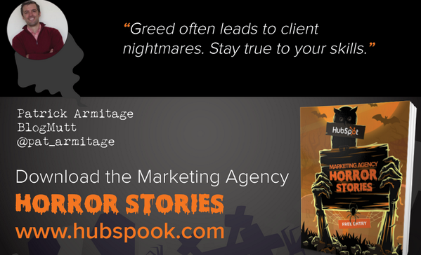 HubSpot's tweet photo. Agencies that say they’re a jack of all trades are a master of none. http://t.co/tqFiBnlIBV @pat_armitage #HubSpook http://t.co/AB88frl6Rg