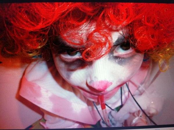 cotty1970's tweet image. #XFactorFrightNight scary clown!!!!