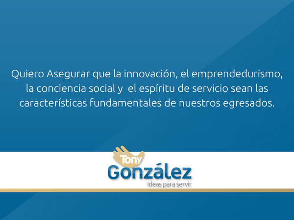 IngTonyGonzalez's tweet photo. Quiero que nuestros egresados se distingan por su excelencia. http://t.co/d4xp2BOLlK