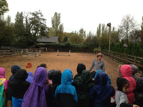 <a href="/OslerElementary/">Osler Elementary</a>  students learning about the southlands  #heritage farm. #rainydays #vsb39