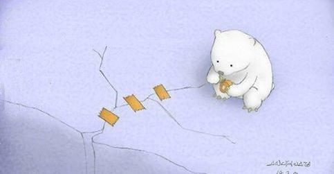 Una imágen adorable... pero una cruel verdad. La destrucción del Ártico no se puede reparar. 
RT si estás de acuerdo!