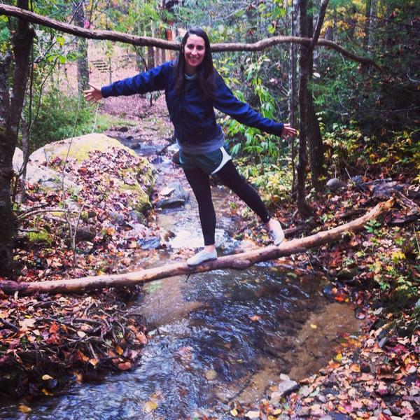 andrealevings's tweet photo. Just performing some death defying tricks on our morning walk. Great Wallenda who? #nobridgenoproblem http://t.co/YwMjvwKAAr