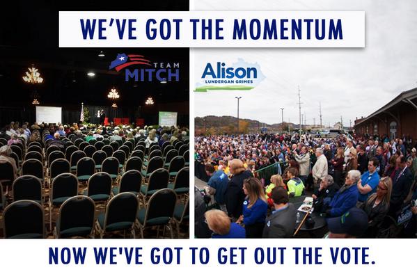 AT_1899's tweet image. Obviously @Team_Mitch was too cheap to pay people beyond the 7th row. #DitchMitch #Kysen #KeepCalmAndVoteDem