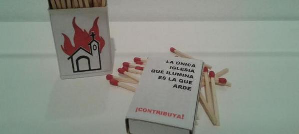 elconfidencial's tweet photo. Los católicos piden al Reina Sofía la retirada de los fósforos 'quema iglesias' http://t.co/u7up7mElNB @ECCultura http://t.co/Y5IsszDj0R
