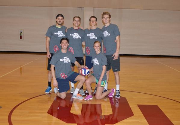 OUDentistry's tweet photo. Who won the intramural volleyball tournament? OU Dentistry students, of course! #dentistrychamps #oudentistry #OUCOD http://t.co/hiMdWWN8IZ