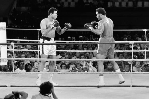 It's forty years today since Muhammad Ali won the 'Rumble in the Jungle' against George Foreman: #SSNHQ