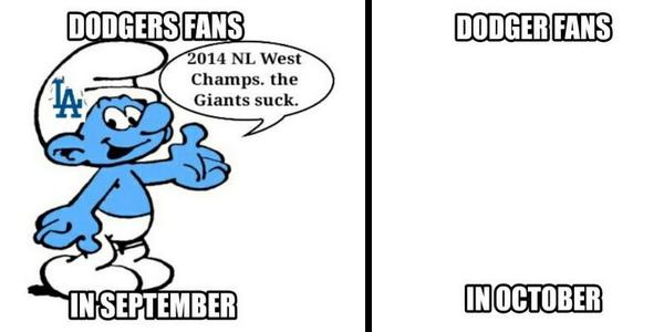 iRepFrisco's tweet photo. Smurfs fans before and after lol #SFGChamps http://t.co/gsqrbSogsi