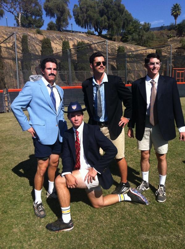 Oxy_Baseball's tweet photo. KVWN Channel 4 news team keeping it classy at #FerrellScrimmage2014 @OxyNews http://t.co/Zr2gJ77OQe