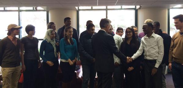 HuntsmanProgram's tweet photo. It was so nice to have Jon Huntsman Jr. stop by our lounge today for an impromptu visit! http://t.co/kCNwNGOC1i