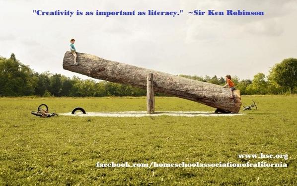 HSCali's tweet photo. "Creativity is as important as literacy." --Sir Ken Robinson | http://t.co/ZLv7zDxKSn http://t.co/EgshAQc1HJ