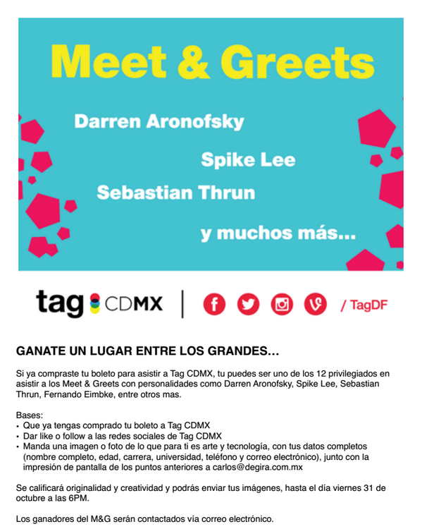 Bases para el Meet&amp;Greet de <a href="/TagDF/">D</a> . Hoy hacen un descuento del 15% bit.ly/1C5QZ8H :0