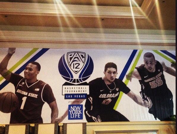 Compton_Magic's tweet image. TBT. PAC12 Mural at the MGM featuring #ThemMagicBoyz @JahiiCarson @ThatsMrBooker @RobertOohssuu55 in LasVegas last YR