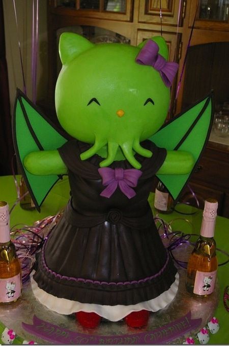 HELLO KITTY CTHULHU Cake by Mike's Amazing Cakes