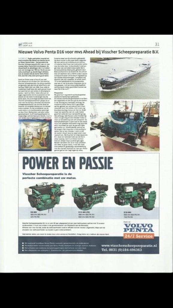Een mooie stuk in de scheepvaartkrant. Bedankt voor de complimenten Gerrit en Vivian.