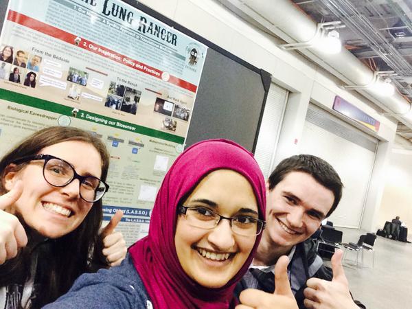 DundeeiGEMTeam's tweet photo. We have just registered and set up our poster #LungRangers! So many awesome posters on show! #iGEM2014 #ItHasBegun http://t.co/bxga2o5scM