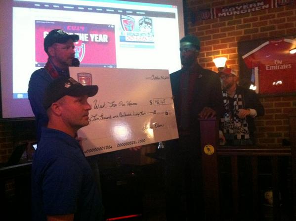 IndyEleven's tweet photo. Honored to help raise more than $42K for @Wish4RHeroes this past year! #BYBAwards http://t.co/f75EUVJm0B