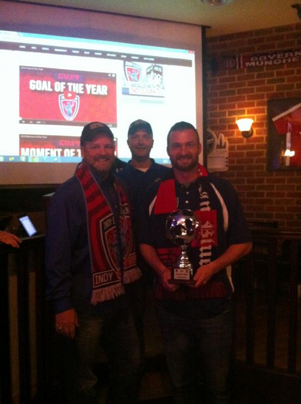 IndyEleven's tweet photo. The fans have spoken ... Congrats to @nicht_kristian on receiving the #BYBAwards for Community Player of the Year http://t.co/0ZHFBfYXHw