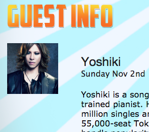 YoshikiOfficial's tweet image. Yes! I'll be at @StanLeeComikaze Expo with @TheRealStanLee in #LA this Sunday! Come see us!! 
comikazeexpo.com/guests/yoshiki