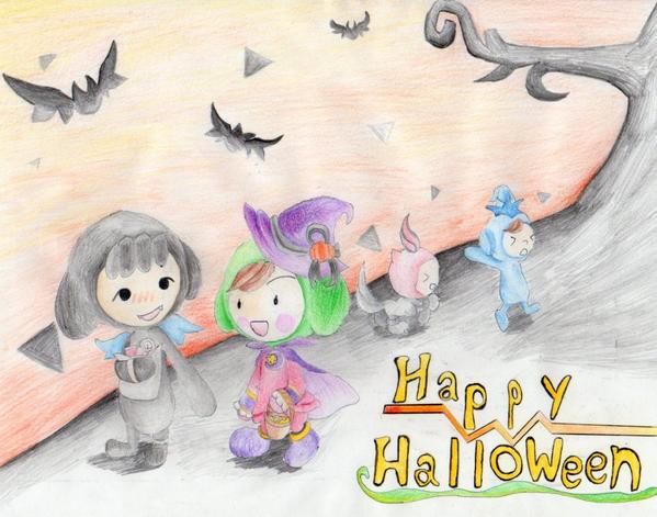 【電波人間のハロウィン2014】とっこべ さんのイラスト