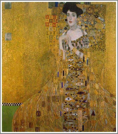 bit.ly/1Ckv830グスタフ クリムト 作品 絵画 この作品は、実業家のフェルディナンド・ブロック＝バウアーが妻の肖像画を依頼したもの。【アデレ・ブロック＝バウアーの肖像】
