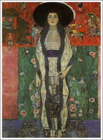 bit.ly/1Ckv830グスタフ クリムト 作品 絵画 この作品は、実業家のフェルディナンド・ブロック＝バウアーが妻の肖像画を依頼したもの。【アデーレ・ブロック＝バウアーの肖像 II】