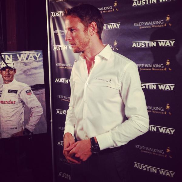 AustinWayMag's tweet photo. #JensonButton just arrived at #HouseOfWalker to celebrate his #AustinWayMag cover! Let's get this #F1 party started. http://t.co/o9jhp6iIpo