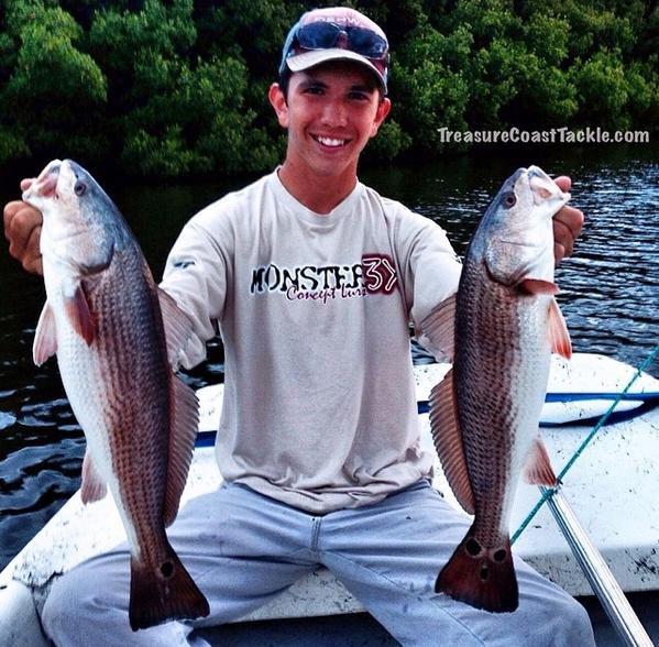 TCoastTackle's tweet photo. Here's a #tbt to last week, put a beat down on the #redfish with #monster3x #xswim & #xmove #shrimp! #fishing http://t.co/nHjw9Bcnjo