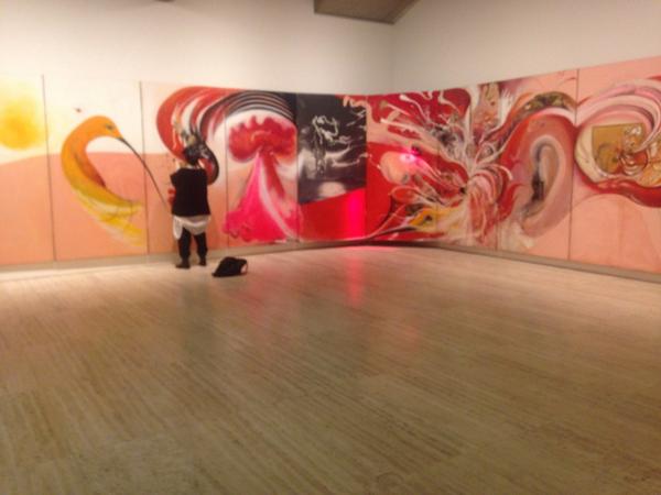 ashleighbwilson's tweet photo. Tomorrow in Review, the inside story of Brett Whiteley's American Dream, pictured here w Wendy at the AGNSW Pop show http://t.co/H1UNCIDVlR
