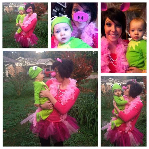 nichfishhhhh's tweet photo. Kermit &amp; Miss Piggy 💘 #levisfirsthalloween http://t.co/Zk11e1gY4s