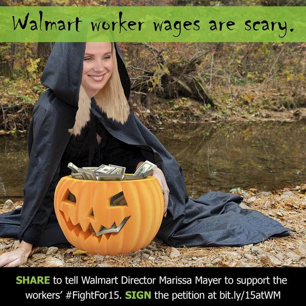 WalmartWTF's tweet photo. #Walmart director .@MarissaMayer is getting a "visionary" award while refusing to meet with #Walmartstrikers http://t.co/Zhgcoxxw0b