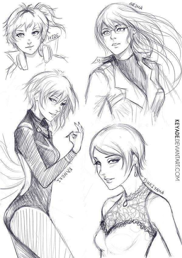 New doodle :D #TokyoGhoul #genderbender #kanekiken #tsukiyamashuu #arimakishou #hide #kaneki
