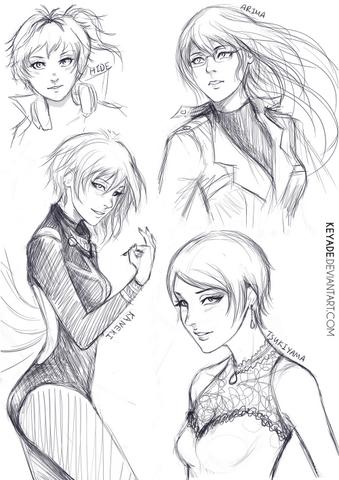 New doodle :D #TokyoGhoul #genderbender #kanekiken #tsukiyamashuu #arimakishou #hide #kaneki 