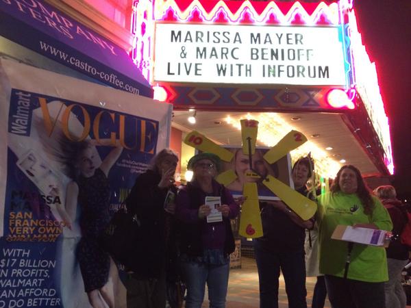 Walmart1Percent's tweet photo. @karaswisher #Walmart workers not sure what is visionary about .@marissamayer refusing to even meet with them. http://t.co/eoR9BDHI6R