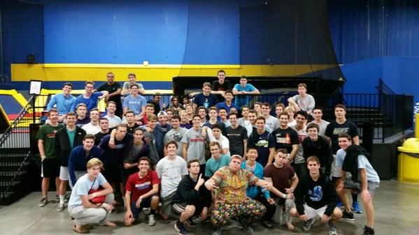 Brothers had a great time at Sky High playing trampoline dodgeball with rushees!