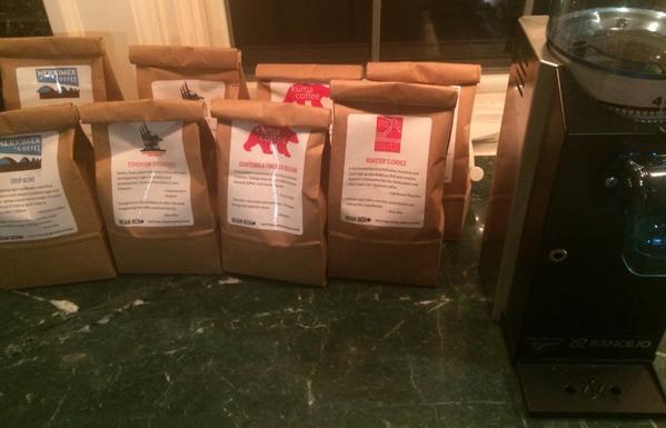Tomorrow morning's morning grind! 6 lbs from <a href="/kumacoffee/">Kuma Coffee</a> <a href="/HerkimerCoffee/">Herkimer Coffee</a> Lighthouse and LSD. <a href="/beanboxcoffee/">Bean Box</a>