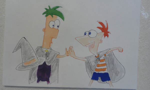 AgentCmom's tweet photo. 2nd Halloween doodle!
#phineasandferb #fanart http://t.co/Nt2xM7z6Ld