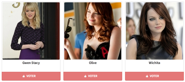 TrendleNet's tweet image. Quelle personnage d'#emmastone est la mieux lookée pour vous?
bit.ly/10EjW0e