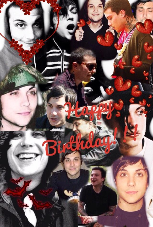 Happy Birthday,Frank Iero     
