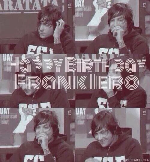 Happy Birthday to my one and only hero Frank Iero.
This man saved my life for so many times 