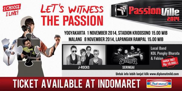 Malang! Mari beringas bersama di acara #passionville2014 Lap Rampal. Sabtu 8 Nov 2014. 18+ HTM 10rb.